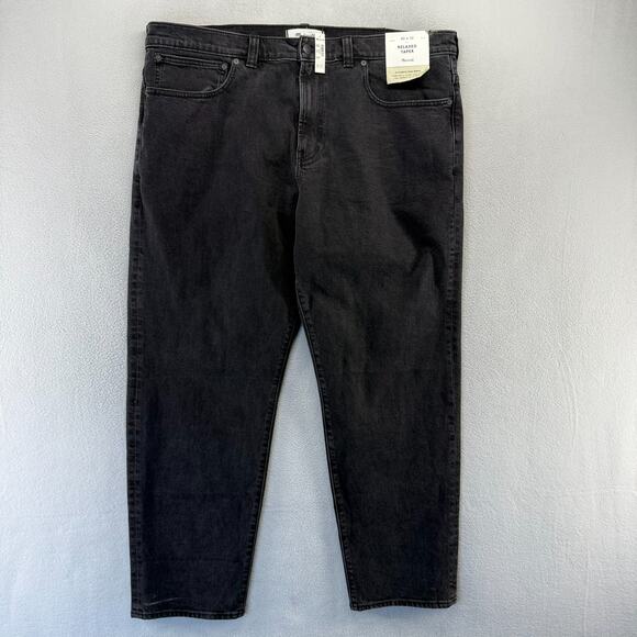 Madewell Other - Madewell Jeans Men's 40x32 Black Relaxed Taper Denim 5 Pocket NJ004 Cotton NEW